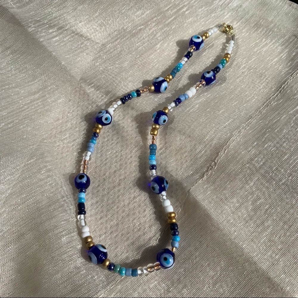 Evil Eye Beaded Necklace